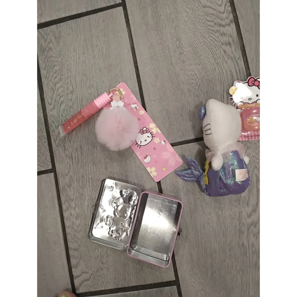 Sanrio Hello Kitty and Friends‎ Mermaid Plush Tin Lip Balm Keychain Set 4pc